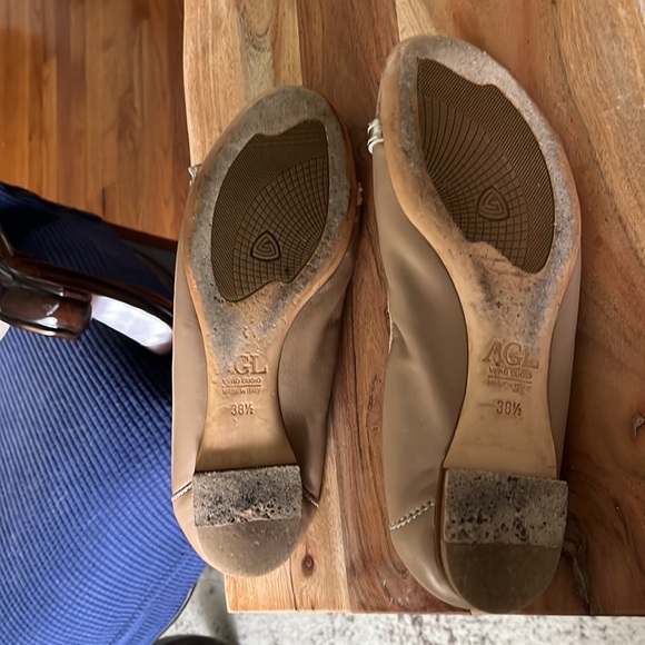 Attilio Giusti Leombruni Ballet Flats Gold Bronze Nude 38.5 AGL - Picture 3 of 4